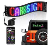 Devil Eyes Lights for Trucks Window, Car Eyes Led Windscreen Lights, Dynamic Flexible LED Programmable Display, Usb and App Control (1pcs, 92x374mm)