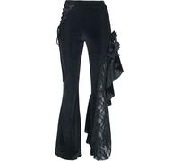 Devil Fashion EVA LADY Patterned Asymmetrical Flared Trousers Cloth Trousers black S