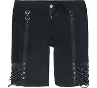 Devil Fashion Punk Thick Rope Mesh Trousers Shorts black M