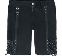 Devil Fashion Punk Thick Rope Mesh Trousers Shorts black S