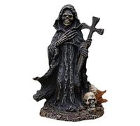 Devil Figurine - Zombie Gnome Ornament | Devils Descent Statue | Halloween Cross Devil Descent Figurine | Sculpture Resin Crafts with Fine Skeleton Texture for Living Room, Work Area, Garden, Bedroo