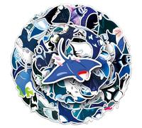 Devil Fish Stickers for Boys Girls Kids Teens, Cartoon Waterproof Vinyl Stickers for Phone Laptop Flasks Water Bottle Luggage Scrapbook Cup Bike Car Notebook, Trendy Fish Decals Pack[Devil Fish-50Pcs]