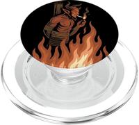 Devil Flames Fire Satan Aesthetic Gothic Goth Horned Demon PopSockets PopGrip for MagSafe