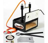 DEVIL-FORGE Farrier Gas Propane Forge DFHS2+2D/3.6”, 2 Burners DFP (160.000 BTU) use 1 or 2, Gas Ball Valve, Air Choke, 2 Doors, Horseshoe Makers, Knife Making, Blacksmith, 2500°F / 1370°C