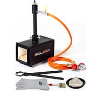 DEVIL-FORGE Gas Propane Forge DFPROF1, 1 Burner DFP (80.000 BTU), Gas Ball Valve, Air Choke, Knife Making, Blacksmith, Farrier, 2500°F / 1370°C