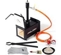 DEVIL-FORGE Gas Propane Forge DFPROF1+2D, 1 Burner DFP (80.000 BTU), Gas Ball Valve, Air Choke, 2 Doors, Knife Making, Blacksmith, Farrier, 2500°F / 1370°C