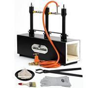 DEVIL-FORGE Gas Propane Forge DFPROF3b, 3 Burners DFP (240.000 BTU) use 1, 2 or 3, Gas Ball Valve, Air Choke, Knife Making, Blacksmith, Farrier, 2500°F / 1370°C