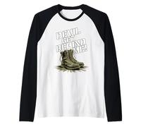Devil Get Behind Me/Combat Boots Raglan Baseball Tee