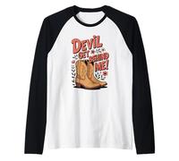 Devil Get Behind Me/Flowers and Cowboy Boots Raglan Baseball Tee