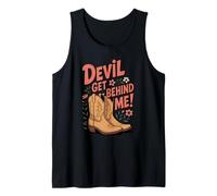 Devil Get Behind Me/Flowers and Cowboy Boots Tank Top