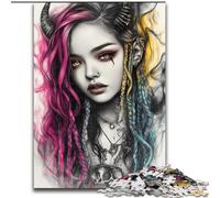 Devil Girl Puzzles for Teenagers 1000 Pieces, Challenging Game Toys Every Piece Is Unique - Challenging Family Fun Game (26x38cm)