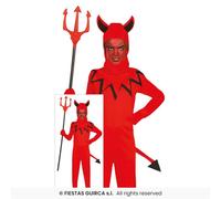 FIESTAS GUIRCA Devil Fancy Dress for Boys - Red Demon Kids Costume - Boys Halloween Costumes 7-9 years