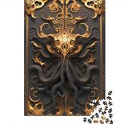 Devil Golden Cthulhu 1000-Piece Adult Jigsaw Puzzle, 52x38cm/1000pcs; to Return to Whenever Time Permits; White Pieces for Organised Sorting