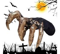 Devil Hand Decor - Resin Gold Claw Sculpture, Strong Gothic Ornament, Strange Atmosphere, Hanging Wrench | Witch Style Picture for Living Room Study Hallway Spooky Art Display Decoration