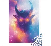 Devil Head Wall Art Print 1000 Piece Jigsaw Puzzle for Adults, 38x26cm/1000pcs, White Cardboard, Gift Idea for Puzzle Lovers And Time at Home