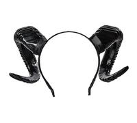 Devil Headpiece Adjustable Headgear Halloween Horn Black Horn Headdress Celebration Daily Style