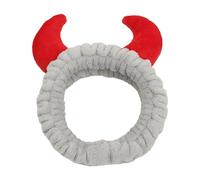 Devil Horns Facial Headband - Horn Face Wash Headband, Face Wash Plush Hair Band, Soft Hair Band Wraps Skincare Towel Headbands