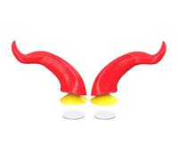 Devil Horns For Helmets - 2Pcs Motorcycle Helmet Devil Horn | Small Helmet Horns For Decoration | Red & Black ABS Suction Cup Helmet Accessories With Double-Sided Tape, Stylish Motorcycle Gear Add-