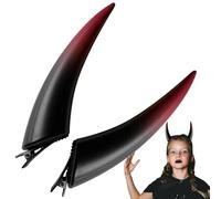 Devil Horns Hair Clips - Gothic Hair Accessories, Cosplay Costume Decor, Gothic Devil Costume, Halloween Cosplay Headwear Accessories for Halloween, Parties, Festivals, Ideal for Women, Girls, Te