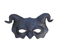 Devil Horns Half Face Mask - Scary Halloween Costume Accessory for Men & Women, Evil Cosplay Mask with Elastic Band for Parties, Christmas & Carnival