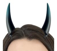 Devil Horns Headband - ABS 10.9x2.4cm | Demon Vampire Headpiece, Halloween Heaad Boppers, Party Costume Hair Accessory | Fun Colorful Red Blue Purple Prop For Festivals And Dress Up Events