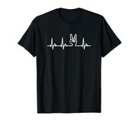 Devil Horns My Heart Beats For Heavy Metal Woman Man T-Shirt
