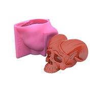 Devil Horns Skull, 3D Candle Soap Mould, Candles Epoxy Mould, Handmade Candles, Wax Soap Moulds for Decoration, Skull Moulds for Resin Casting