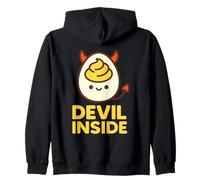 Devil Inside Funny Deviled Egg Zip Hoodie