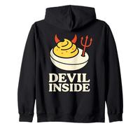 Devil Inside Funny Deviled Egg Zip Hoodie