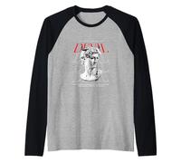 Devil Inside You Statue - Aesthetic Edgy Streetwear Raglan Baseball Tee