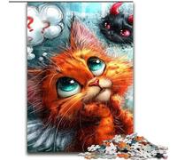 Devil Kitten 1000 Piece Jigsaw Puzzles for Adults Gifts, Educational Stress Relief Toy for Is Ideal As A Gift for The Whole Family (26x38cm)