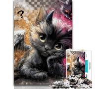Devil Kitten JigsawPuzzle 1000 Pieces for Adults,Family Game Stress Reliever Difficult Challenge Great Gifts And Toys (75x50cm)