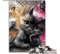 Devil Kitten Jigsaws Puzzles 1000 Pieces for Teenagers Gifts, Challenging Game Gifts for Is Ideal As A Gift for The Whole Family (50x75cm)