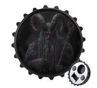 Devil Krampus Round Fridge Magnet Bottle Opener Refrigerator Whiteboard Magnetic Decor