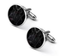 Devil Krampus Shirt Cufflinks for Men Cuff Links Tie Father Husband Wedding Business 1.7cm
