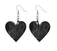 Devil Krampus Women's Earrings Wooden Pendant Dangle Jewelry Stylish Accessories for Party