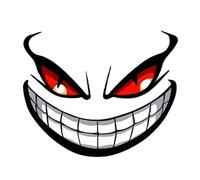 Devil Laughing Car Sticker - Evil Smile Vehicle Decal | Devilish Smirk Auto Sticker | Sinister Smile Car Vinyl | Waterproof Devil Smile Car Decal| Decorative Sticker for Car, Trucks, Motorcycles