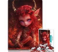 Devil Little Dragon Girl Puzzles 1000 Pieces for Adults,Challenging To Complete But Fun And Humorous Educational Game for Birthday (75x50cm)