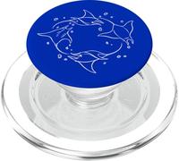 Devil Manta Ray Mobula Stingray Fish Swim in a Circle PopSockets PopGrip for MagSafe