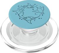 Devil Manta Ray Stingray Mobula Fish Swim in a Circle PopSockets PopGrip for MagSafe