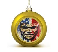 Devil Mask U.S. Flag Christmas Balls for Tree Decoration PC Baubles Hanging Ornaments Festive Decor 4PCS