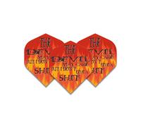 Devil May Care Standard Dart Flights - 5 sets per pack (15 flights in total) & Red Dragon Checkout Card