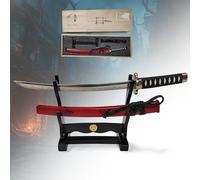 Devil May Cry 5 Sword of Nero as Letter Opener, Detailed Red Queen Miniature 20 cm, Collector's Set with Stand and Wooden Box, DMC Video Game Merchandise Gift
