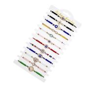 Devil Mexican Braided Blue Woven Friendship Bracelets Beaded Evil Eye Bracelet Colorful Crystal