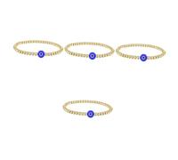 Devil Ornaments Ladies Blue Beaded Bracelet Bangle Evil Eye Bracelets Wristlet Women Wrist Jewelry Copper Beads