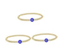 Devil Ornaments Ladies Blue Beaded Bracelet Bangle Evil Eye Bracelets Wristlet Women Wrist Jewelry Copper Beads