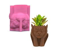 Devil Pen Holder Gypsum Flower Pot Silicone Mold Epoxy Resin Casting Vase Cement Plant Holder Flower Pot Molds for Concrete