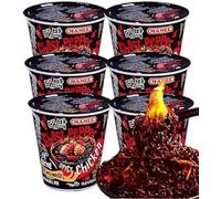 Devil Pepper Super Spicy Dry Mixed Noodles 80g/barrel, Spicy Instant Dry Mixed Noodles, Hot Pepper Dry Mixed Noodles, Instant Noodles, Rice Noodles Cup Noodles, Chinese Noodles (1 bucket)