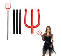 Devil Pitchfork Prop 110cm - Adjustable Handle Evil Demon Trident Halloween Fancy Dress Accessory for Adults & Costume Parties