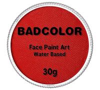 Devil Red Face Body Paint(30gm), Water Activated Face Painting Kit for Adults Party, Professional Non Toxic Facepaints for Halloween Demon Clown Joker Costume Cosplay & Stage SFX Makeup